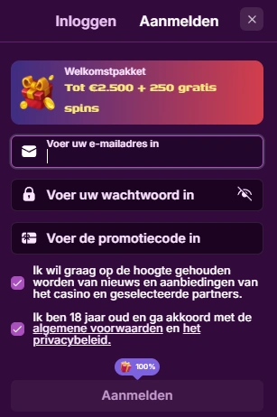 Registreren Registreren